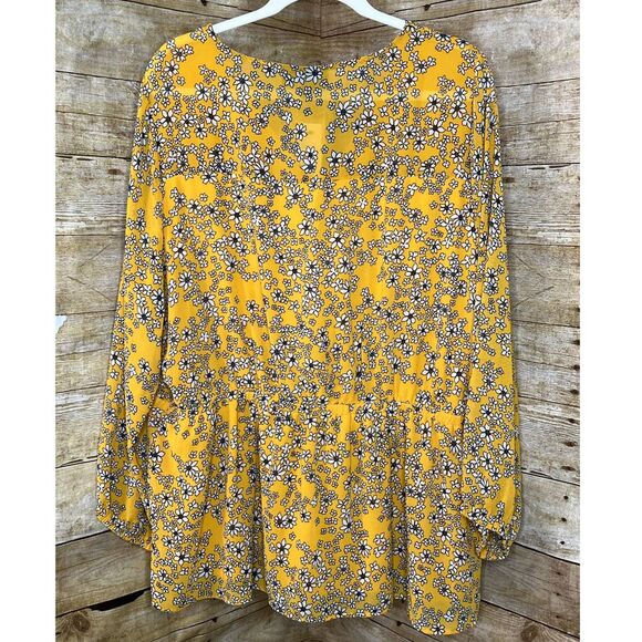 LANE BRYANT CHIFFON FLORAL ILLUSION COLLECTION CASUAL LINED BLOUSE SIZE 18 NWT - Picture 2 of 7